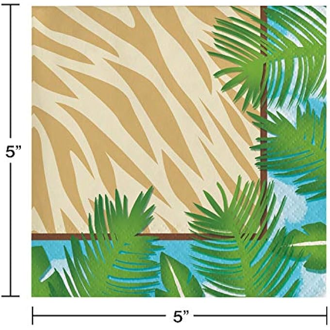 3-PLY SAFARI ADVENTURE BEVERAGE NAPKINS 16-PIECES - Image 2